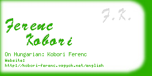 ferenc kobori business card